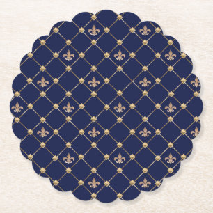 Fleur de Lis Paper Coaster
