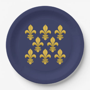 Fleur-de-lis Paper Plate
