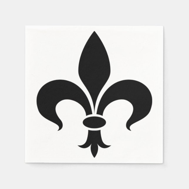 Fleur de Lis Paris French Themed Paper Napkins (Front)