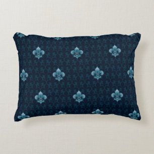 Fleur De Lis Pattern Decorative Cushion