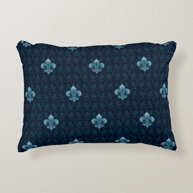 Fleur De Lis Pattern Decorative Cushion (Front)