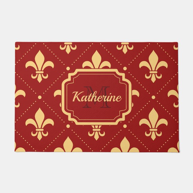Fleur-de-lis Pattern Doormat (Front)