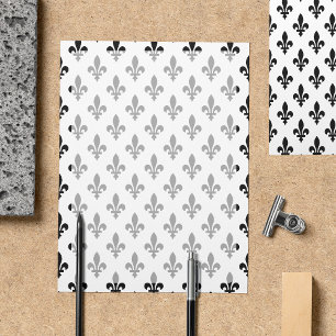 Fleur de Lis Pattern, French, Royal, Black
