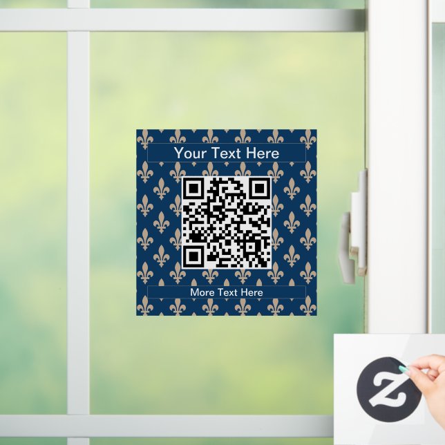 Fleur de Lis Pattern, French, Royal, Cream, Blue (Home)