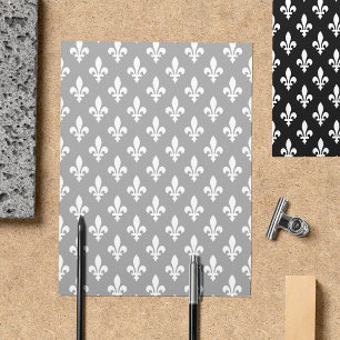 Fleur de Lis Pattern, French, Royal, White Flyer