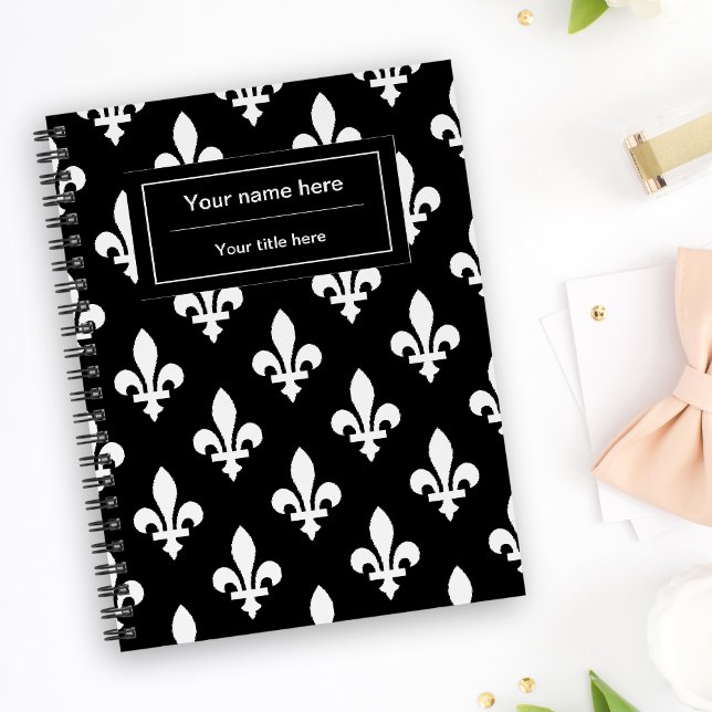 Fleur de Lis Pattern, French, Royal, White Planner (Creator Uploaded)