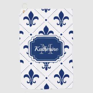 Fleur-de-lis Pattern Golf Towel