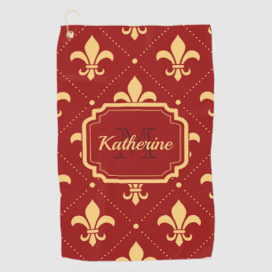 Fleur-de-lis Pattern Golf Towel