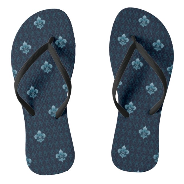 Fleur De Lis Pattern Jandals (Footbed)