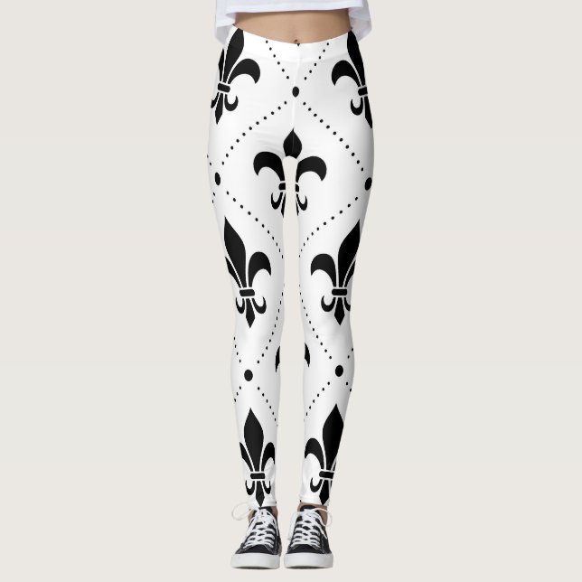 Fleur De Lis Pattern Leggings (Front)
