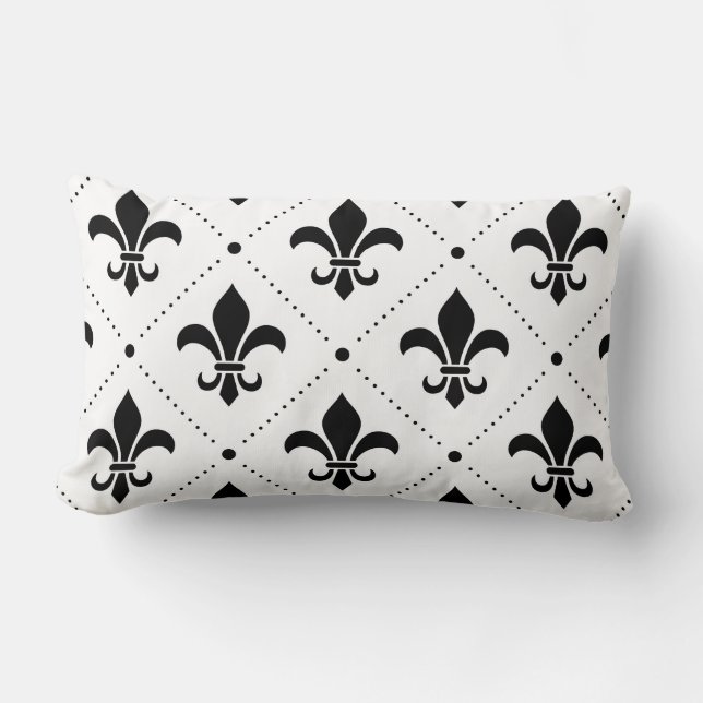 Fleur De Lis Pattern Lumbar Cushion (Front)