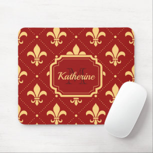 Fleur-de-lis Pattern Mouse Pad