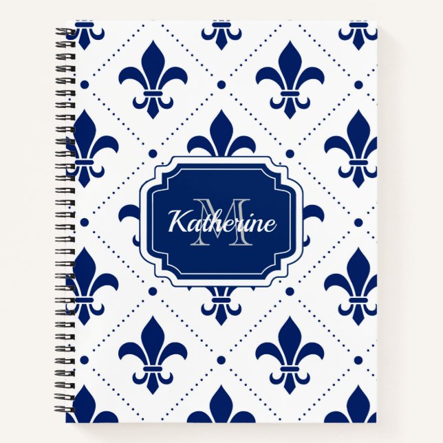 Fleur-de-lis Pattern Notebook (Front)