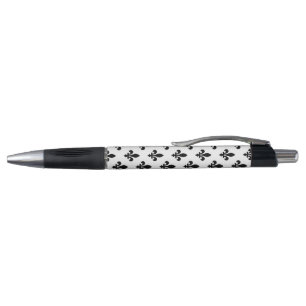 Fleur de Lis Pattern, Royal French, Black on White