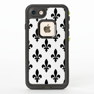 Fleur de Lis Pattern, Royal French, Black on White