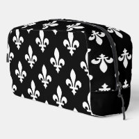 Fleur de Lis Pattern, Royal French, White on Black