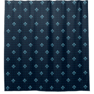 Fleur De Lis Pattern Shower Curtain