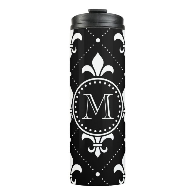 Fleur De Lis Pattern Thermal Tumbler (Front)