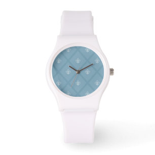 Fleur-de-lis pattern watch