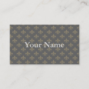 Fleur de lis Pattern + your image or text Business Card