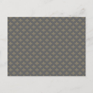 Fleur de lis Pattern + your image or text Postcard