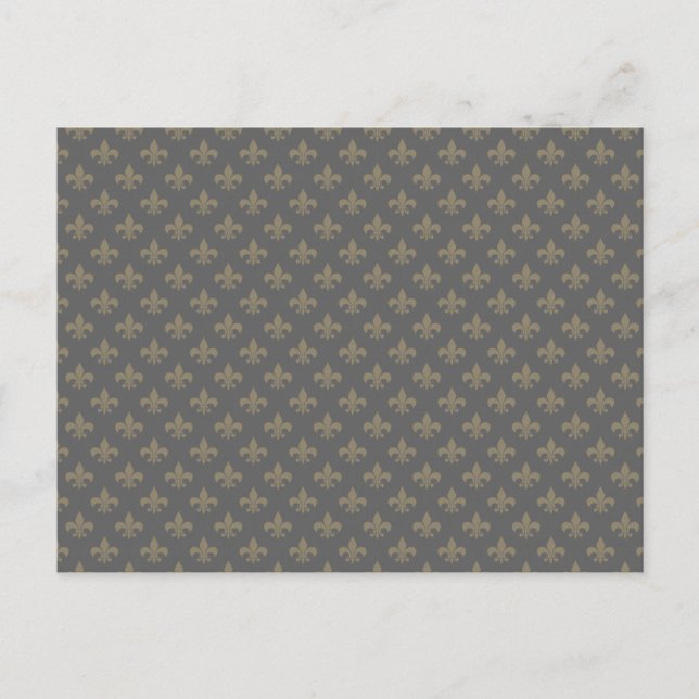 Fleur de lis Pattern + your image or text Postcard (Front)