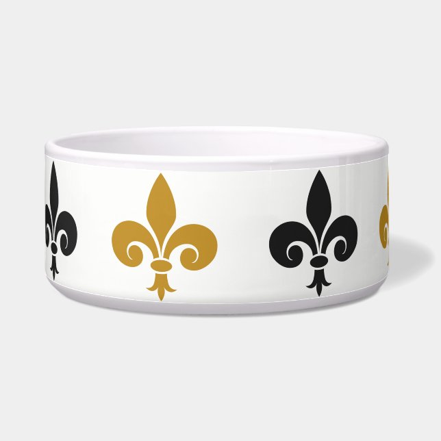 Fleur de Lis Pet Bowl (Left)