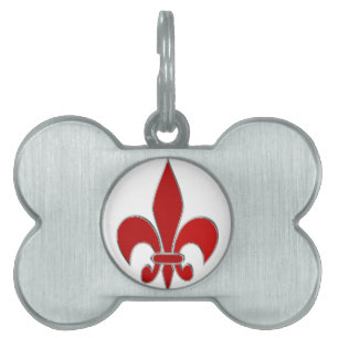 Fleur de Lis Pet ID Tag