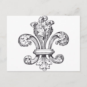 fleur de lis postcard