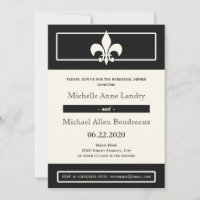 Fleur de Lis Poster Style Rehearsal Dinner