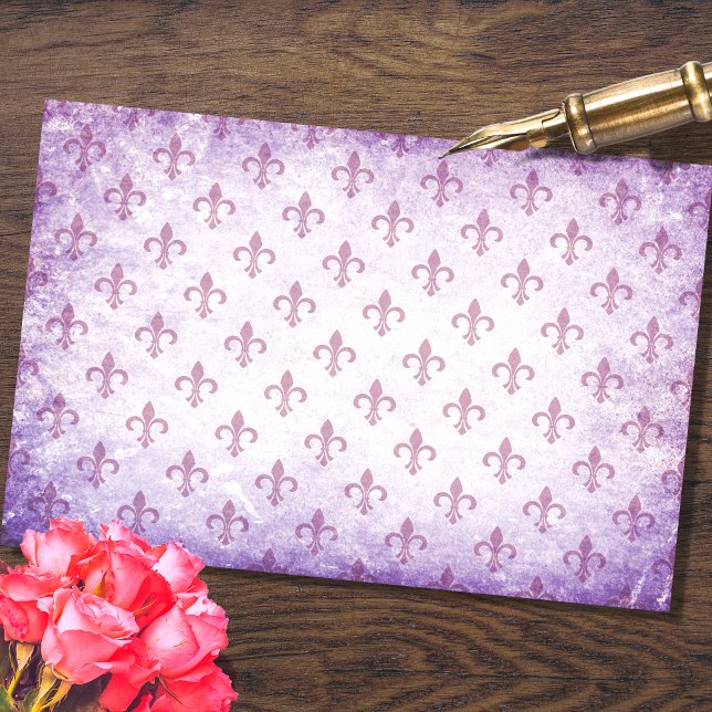 Fleur De Lis Purple Decoupage Paper (Creator Uploaded)