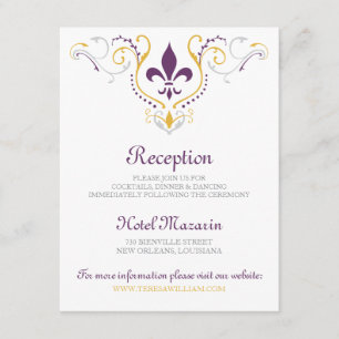 Fleur de Lis Reception Card