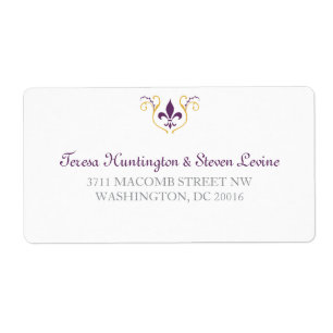 Fleur de Lis Reply Envelope Label