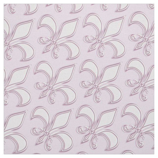 Fleur de Lis royal purple pattern Fabric (Swatch)