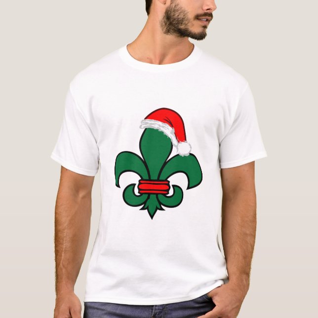 Fleur De Lis Santa T-Shirt (Front)