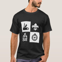 Fleur de lis Scouting Campfire Compass boy scout