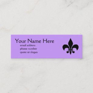 Fleur de Lis Skinny Profile Card
