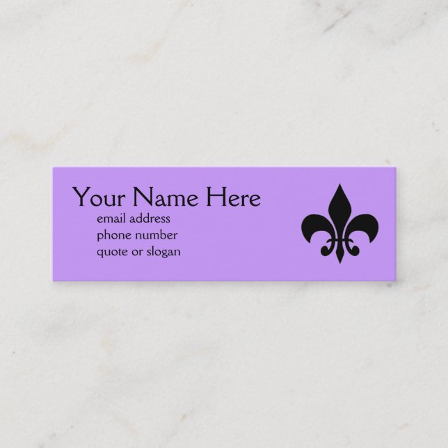 Fleur de Lis Skinny Profile Card (Front)