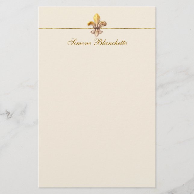 Fleur-de-lis Stationery (Front)