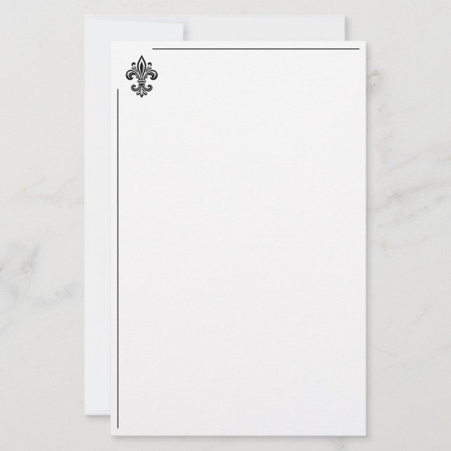 Fleur De Lis Stationery Paper (Front)