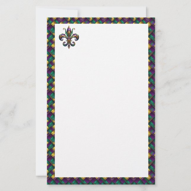 Fleur De Lis Stationery Paper (Front)