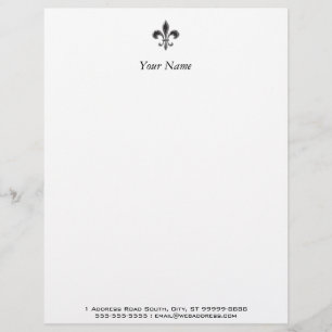 Fleur De Lis - Stripey Letterhead Template