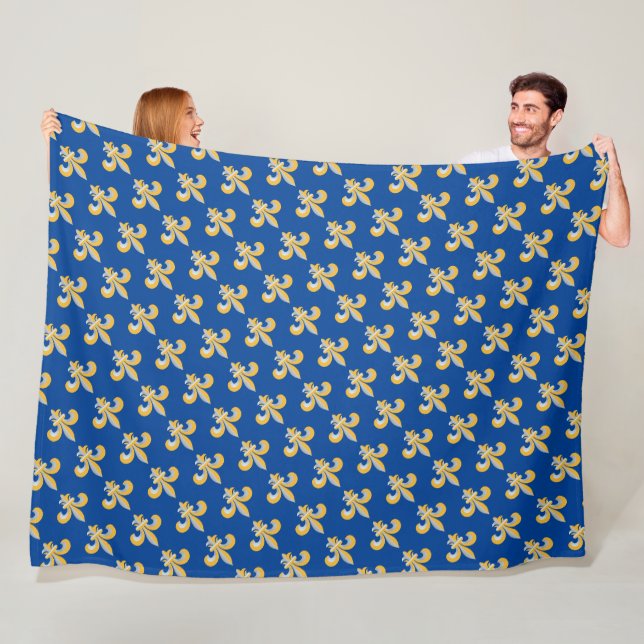 Fleur de Lis symbol Fleece Blanket (In Situ)