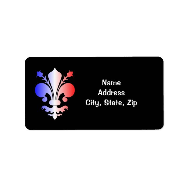 Fleur De Lis symbol gradient colours Label (Front)