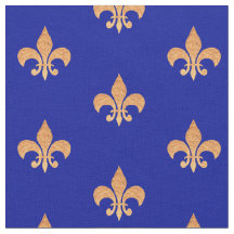 Fleur de lis symbol - heraldic royal lily | Blue