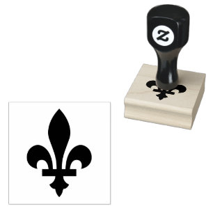 Fleur De Lis Symbol Rubber Stamp