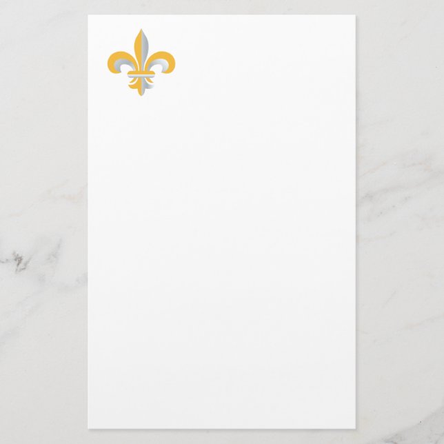 Fleur de Lis symbol Stationery (Front)