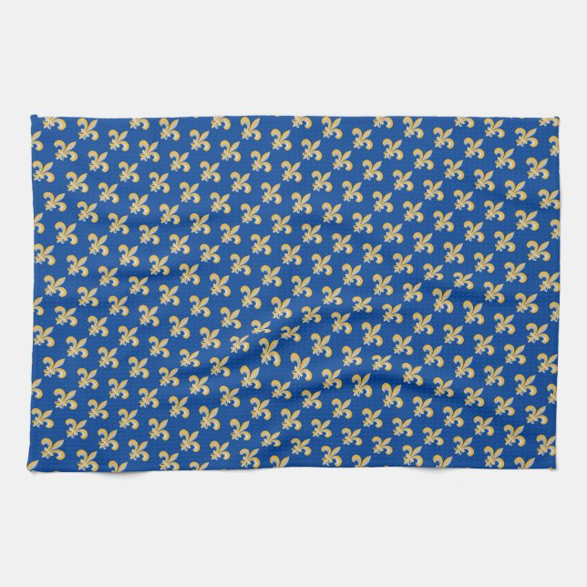 Fleur de Lis symbol Tea Towel (Horizontal)