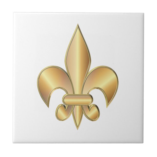 Fleur de Lis symbol Tile (Front)