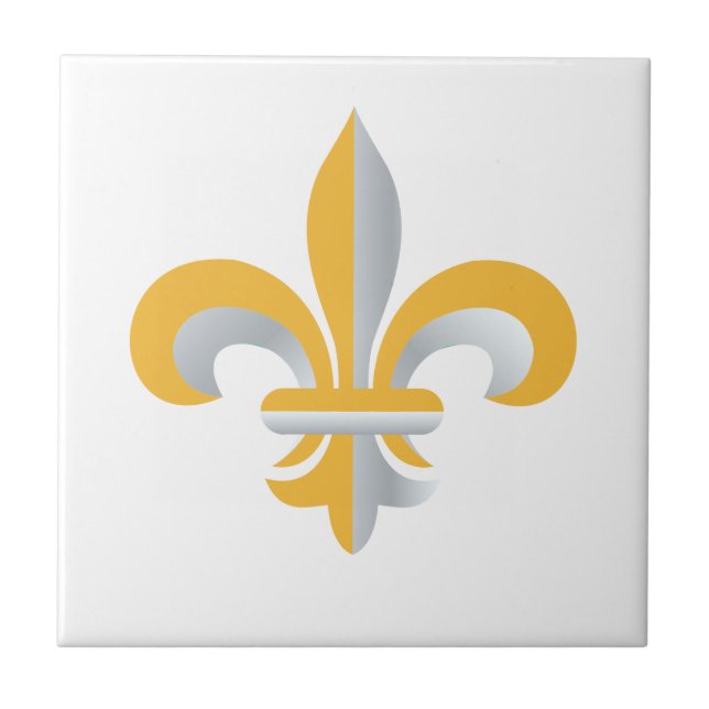 Fleur de Lis symbol Tile (Front)
